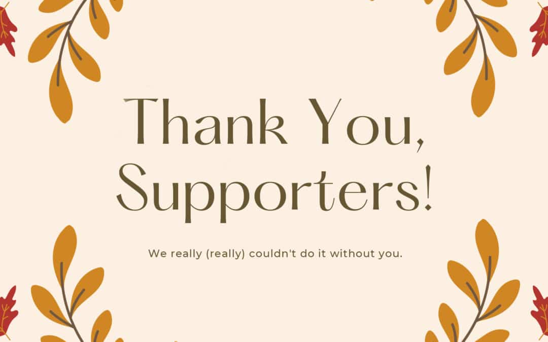 Thank you to our supporters!