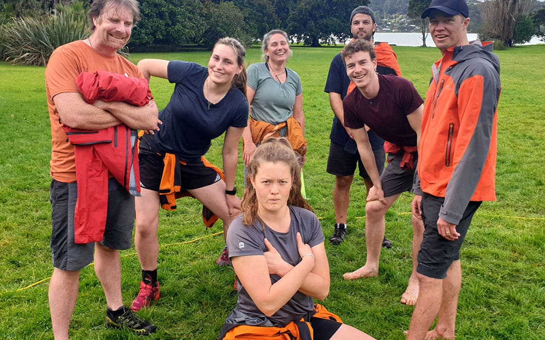 Kayaking, hiking and kī-o-rahi games at Staff training