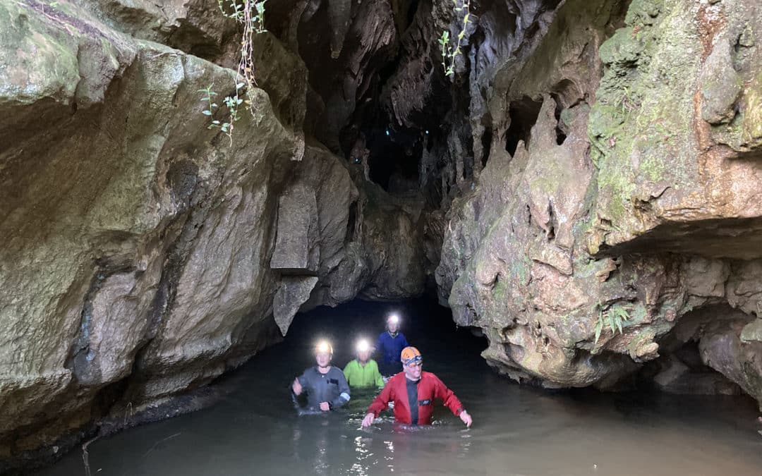 Caving with our school holiday programme