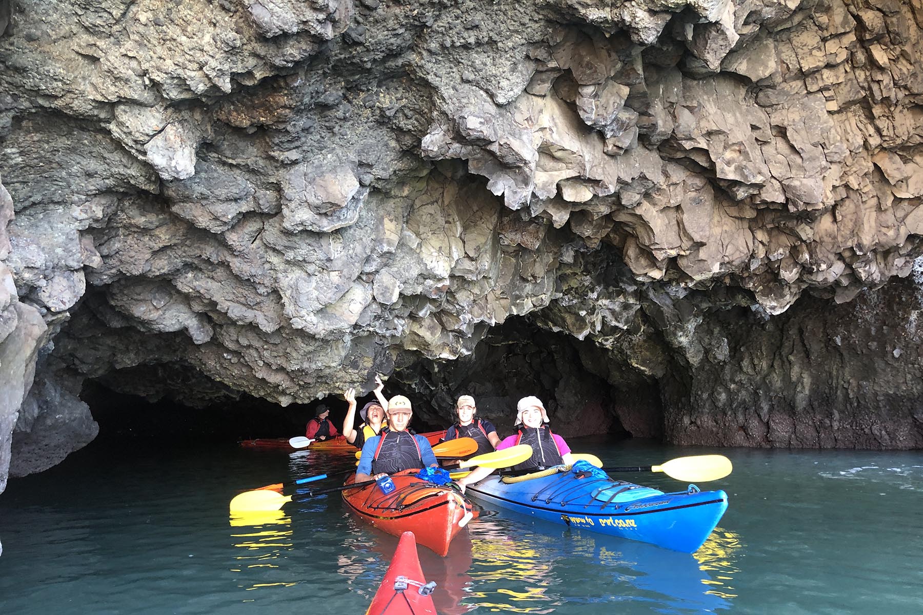 Sea kayak with Rangiora College