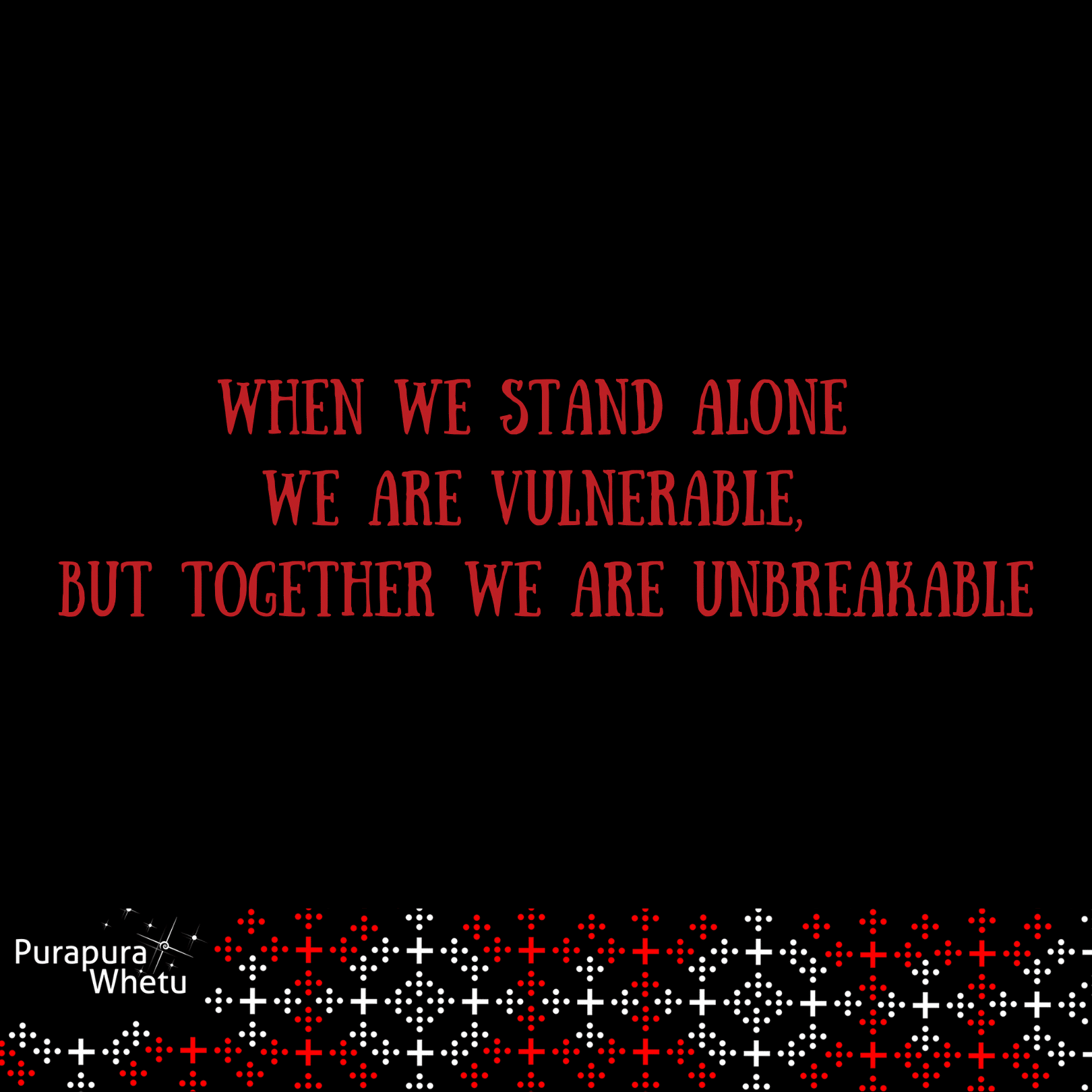 When we stand alone …